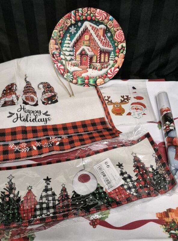 New Christmas Decor - Tablecloth, Wall Decor +