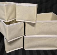 6 New Collapsible Fabric Storage Boxes