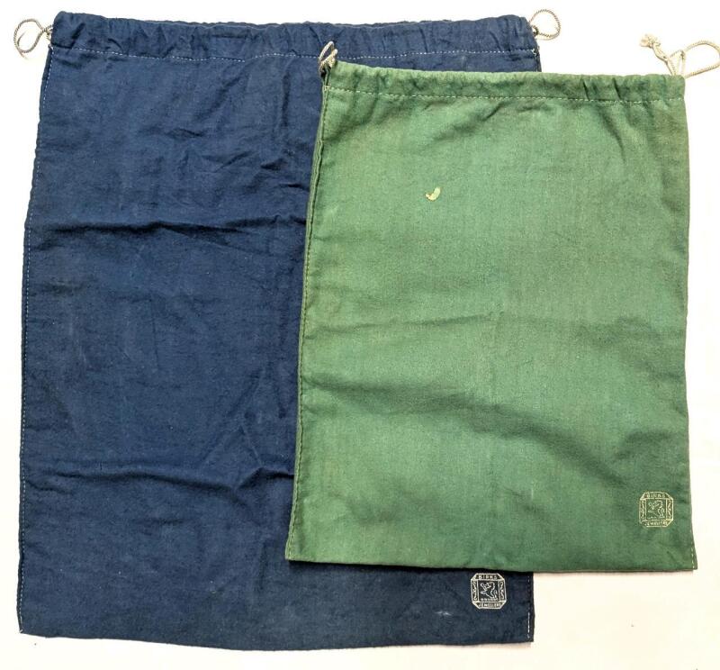 2 Vintage BIRKS Drawstring Silver Storage Bags Up To 15.5" &times; 19.5" Long