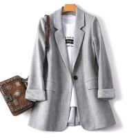 New Size LG Women's Striped Cuff Blazer Jacket