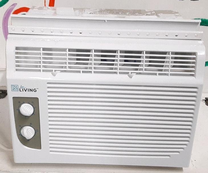 For Living 5000 BTU Wall Mount Air Conditioner | Tested for Power, Works but Runs Loud, Does Not Include Instructions or Installation Pieces, Sold as Is