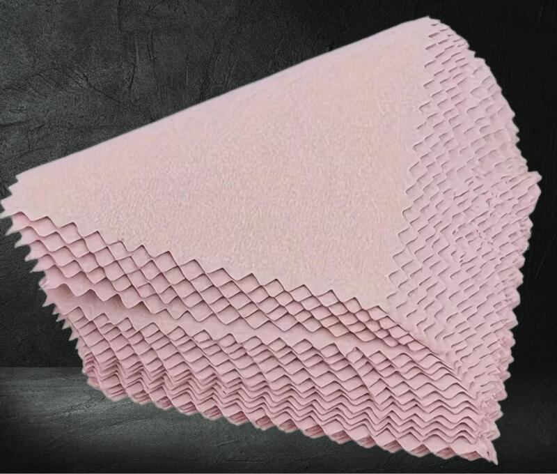 50pcs New Pink Jewelry Cleaning Cloths for 925 Sterling Silver, Gold and Silver Polishing - Easy, Convenient, and Fast Results, 50-204pcs Per Cloth, Efficient Cleaning|Elegant Cloth Design Stock photos added 3.15 x3.15&rsquo;&rsquo;