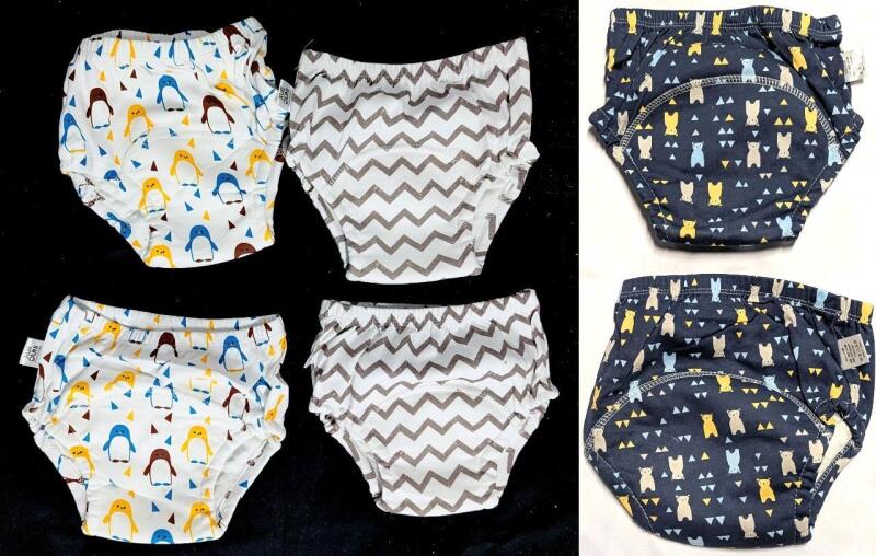 6 New Size 100 (2-3 Years) Toddler Cotton Blend Pull-On Cloth Potty Training Underpants With Absorbent Padding From Front To Back