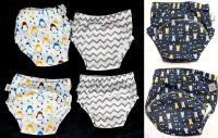 6 New Size 100 (2-3 Years) Toddler Cotton Blend Pull-On Cloth Potty Training Underpants With Absorbent Padding From Front To Back