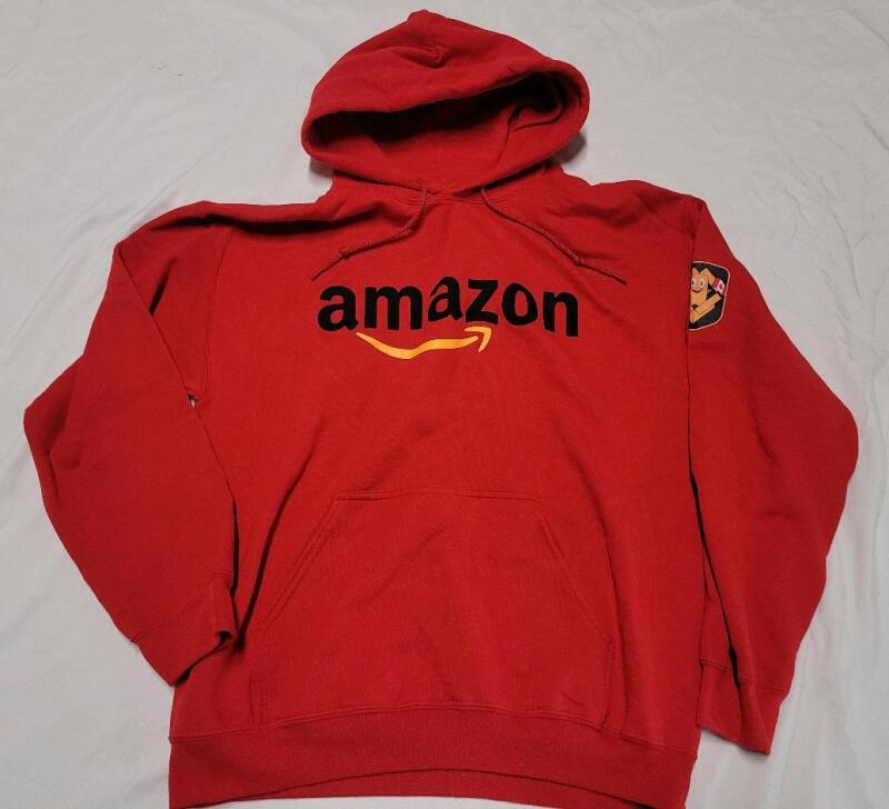 New - Unisex Sz. Medium Amazon Red Hoodie .