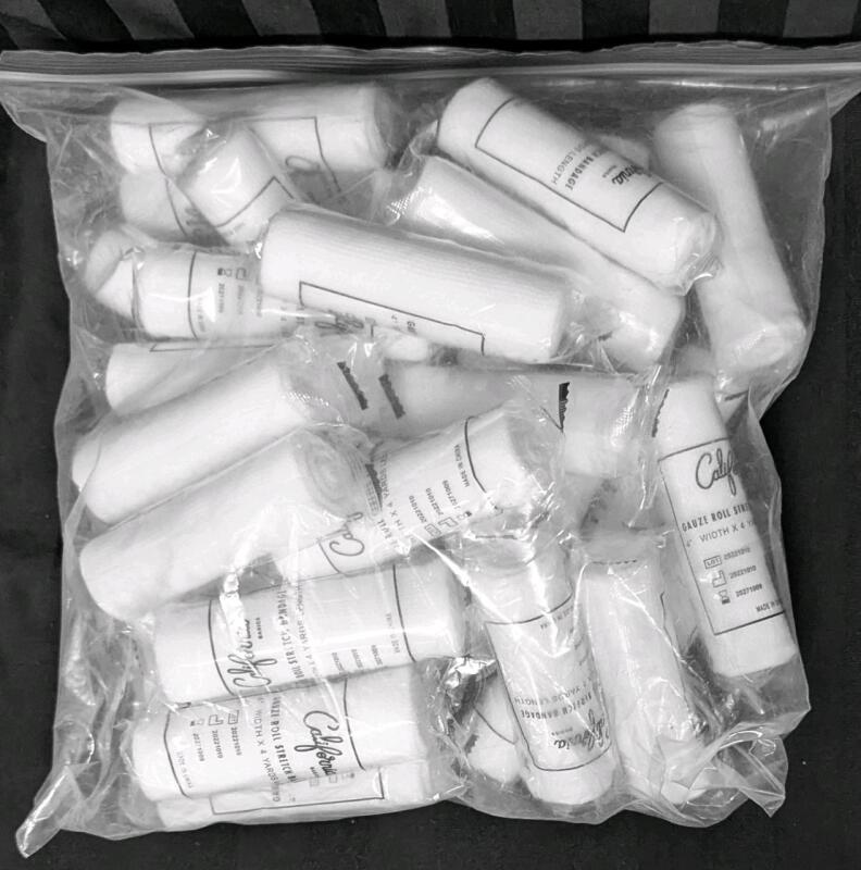 36 New California Basics Gauze Roll Stretch Bandage, 4" &times; 4 Yards, EXP 2027
