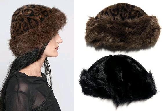 2 New O/S Women's Faux Fur Retro Mongolian-Style Winter Hats (Super Soft!)