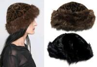 2 New O/S Women's Faux Fur Retro Mongolian-Style Winter Hats (Super Soft!)