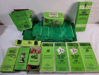 Vintage Subbuteo Table Soccer Football Game And Accessories . Includes : Playing Mat , 4 Teams , Goal Nets , Score Board , Fencing & 3 Trophies . Missing Ball , Some pieces broken