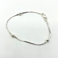 NEW Sterling Silver Three ball Bracelet, Retail $100.00.