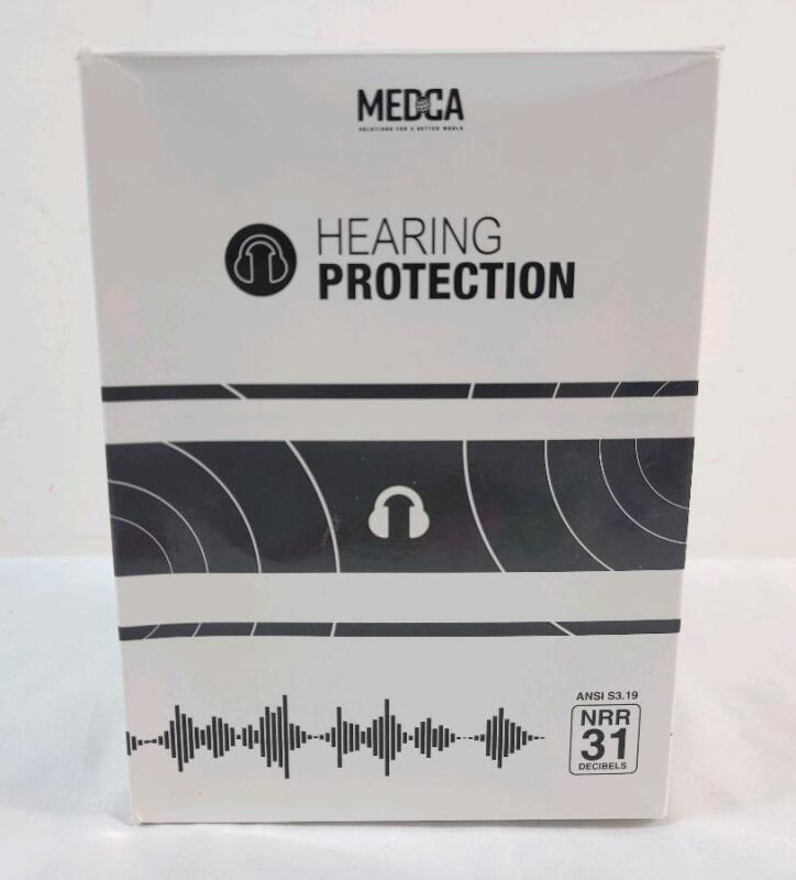 New - MEDca Hearing Protection Over-Ear Noise-Reduction Earmuffs , Black .