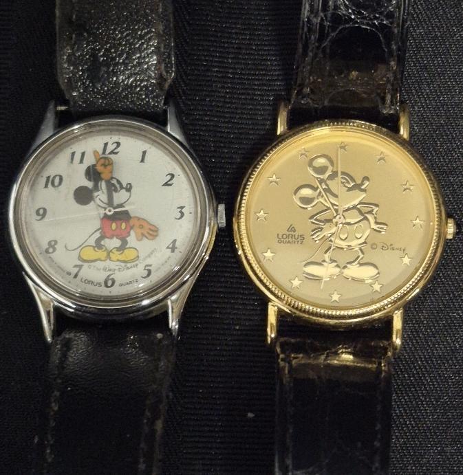 2 Vintage Lorus Mickey Mouse Watches