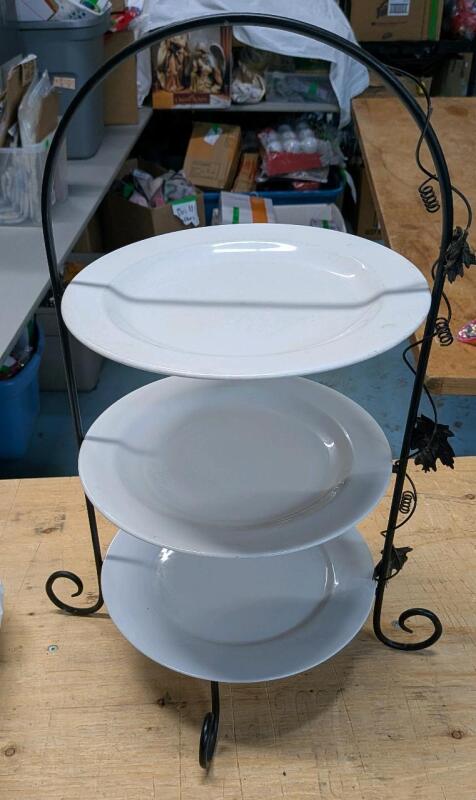 3 Teir Pie Stand. 22" Tall.