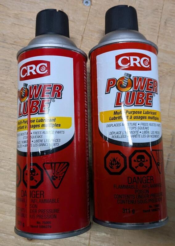 2 New CRC Power-Lube Multi-Purpose Lubricant - 311g.<br/>