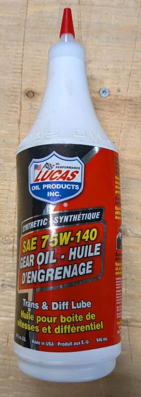 New Lucas SAE 75W-140 Gear Oil. 946ml
