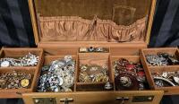 Jewelry Box Filled with Jewelry Treasures - Rings, Earrings, Necklaces and more