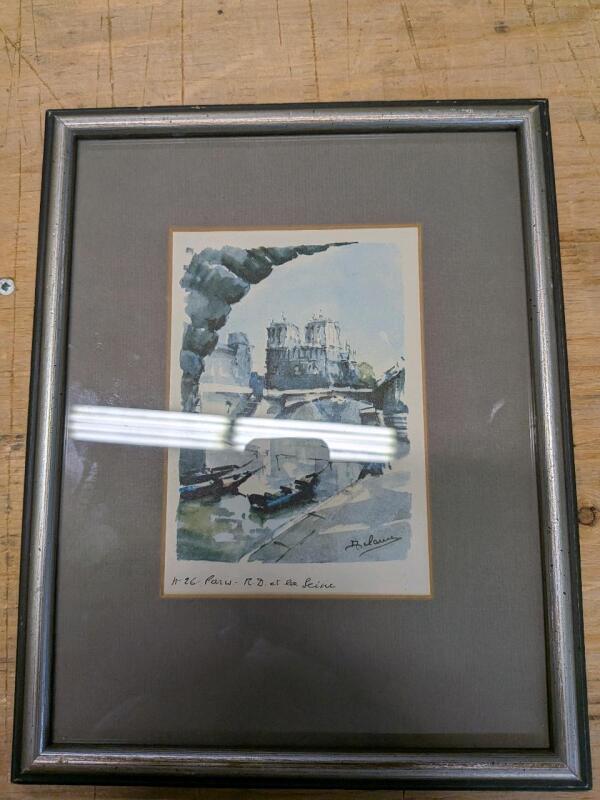 Vintage Framed Print. 9.5" by 11.75"