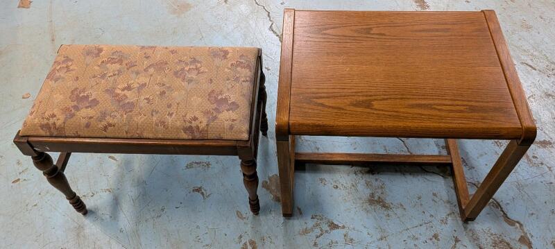 Small Bench with End Table.