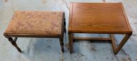 Small Bench with End Table.