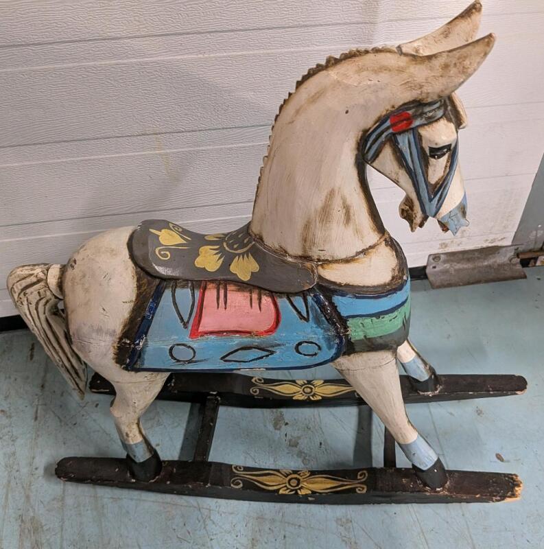 Vintage Rocking Horse. 23.5" Tall