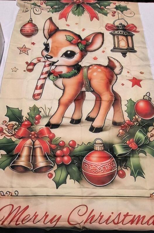 New Christmas Large Banner or Photo Back Drop 70 by 35"