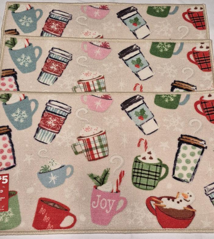 3 New Christmas Doormats 17 x 27"