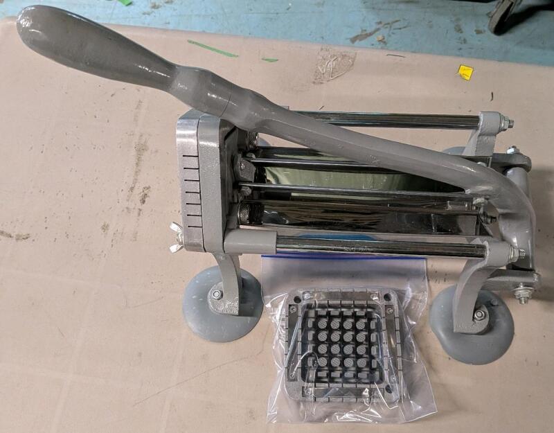 as New Table Top Hand Powered Table Top Fry Maker. 14" Long