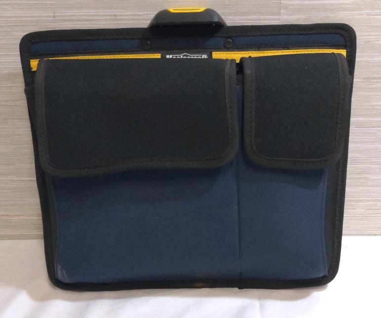 MasterCraft Multifunction Electrician/Mechanic Maintenance Tool Carrier Pouch, Navy Blue/Black