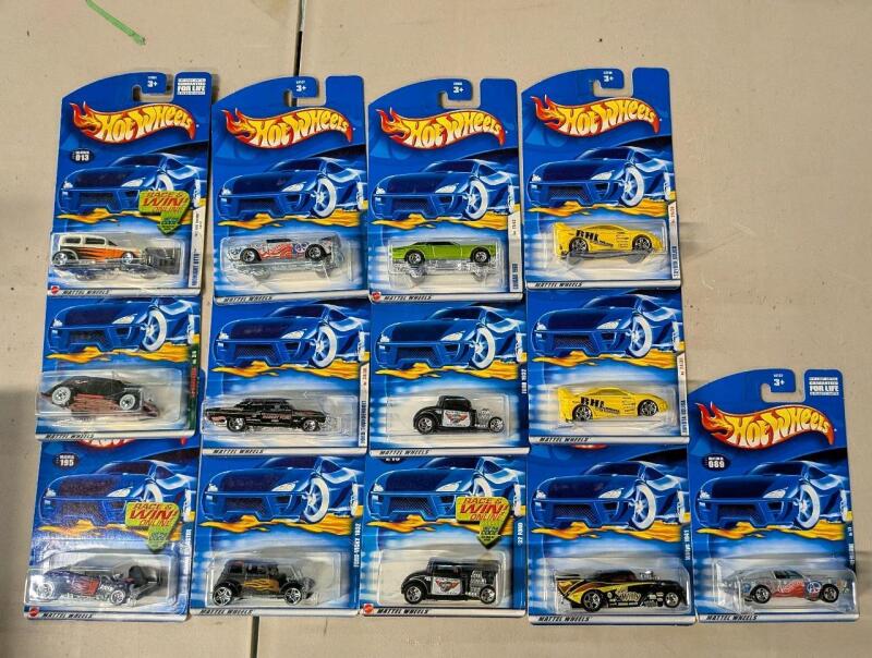 13 Vintage New In Box Hotwheels. Assorted Vehicles. All Fords.