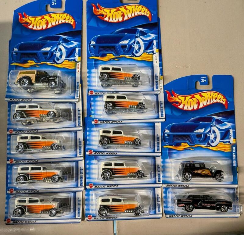 13 Vintage New In Box Hotwheels. Assorted Vehicles. All Fords.