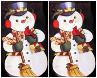 2 New Glossy 18&frac34;" &times; 36" Retro Snownan & Cardinal Posters