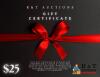 WOW! Exclusive Gift Certificate, R&T Auctions $25!