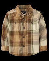 New sz 5T Boys CHILDREN'S PLACE Plaid Long Sleeve Shirt