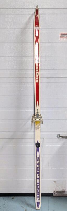 Vintage JARVIDEN STEPFIBER Finland Cross-country Skis With Rowika Skan Canada Bindings, 73" Long