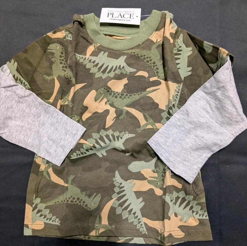 New 12-18 Kids Dinosaur Long Sleeve Short