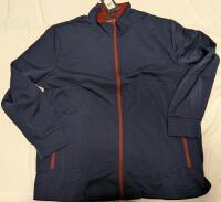 New Size 2XL Men's Chaps Mesh Fleece Full Zip Sweater.