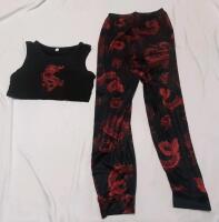 New Pair of Women's Sz. Small Dragon Graphic Sweat Pants & Muscle Shirt