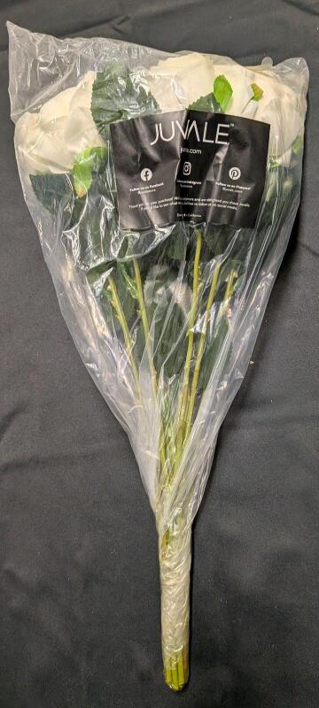 10+ New Juvale White Faux Roses.
