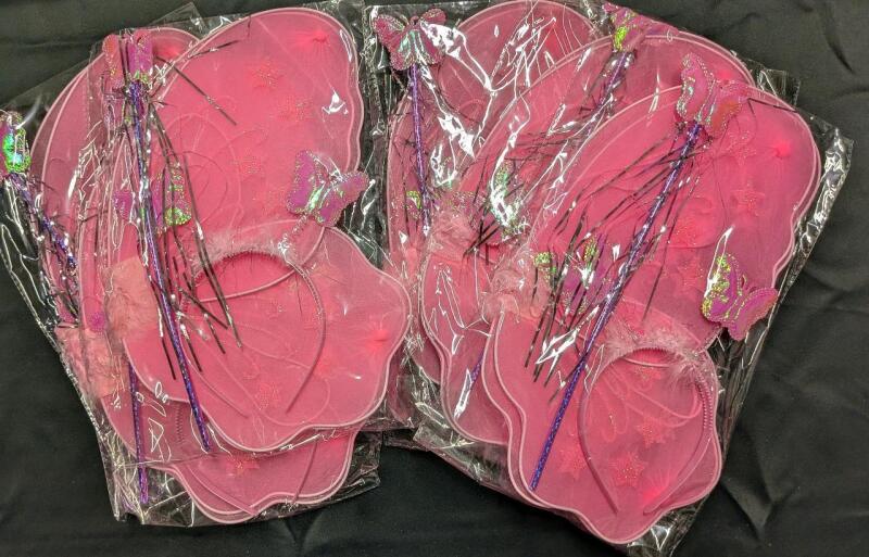 6 Kids Fairy Princess Costumes. Includes Wand, Tiara and Wings
