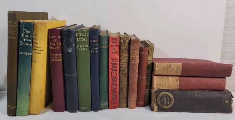 1859 - 1950 Vintage Hardcover Novels - Fiction & Non-Fiction . 16 Books