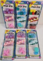 Six (6) New Sensory Bin Mix Sets - Unicorns , Mermaids & Racing .
