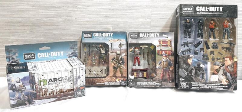 4 New Mega Construx Call of Duty Figure & Construction Sets