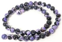 48 New Polished Purple Fire Agate Beads, Approx 0.3" Across