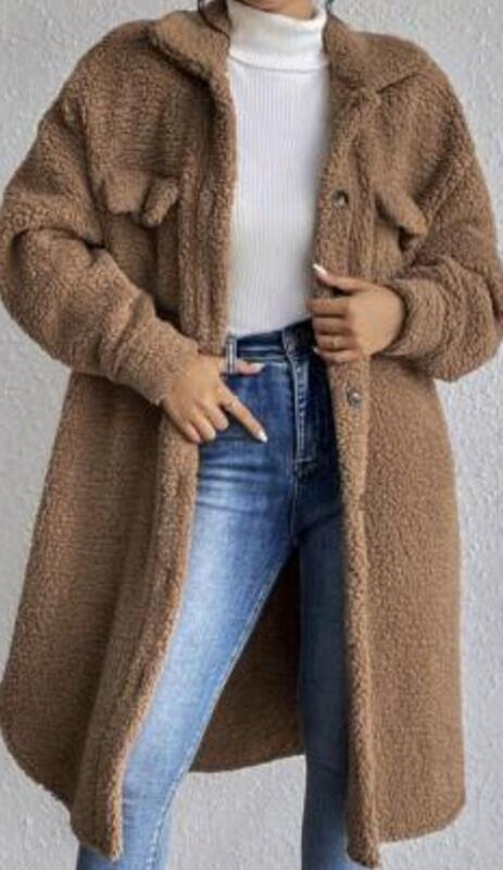 New sz Small Women's Oversized Teddy Bear Shacket