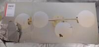 As New in Box Canvas Abbeyglen 4-Light Vanity Fixture, Frosted Opal Glass, Retail's for $149.99