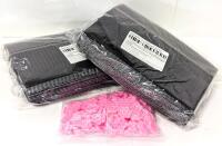 40 New Disposable 3-Ply Nail Mat Towels / Dental Bibs & 50 2-in-1 Flower Shaped Eyelash Glue Cups 0.5" Diameter Each