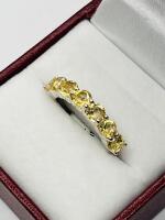 Sterling Silver Natural Citrine Quartz (1.70ct) Ring, Size 6, comes with APPRAISAL $350.00. Citrine is the birthstone for November.