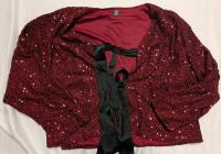 New Size 1XL Women's Sequined Top