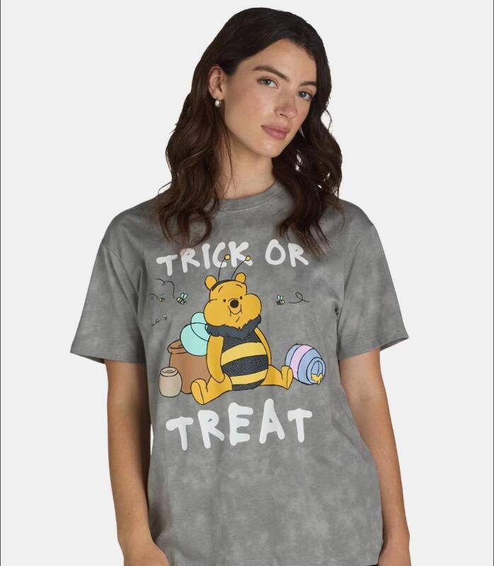 New Size XXS Women's Winnie the Pooh Trick or Treat Graphic Tee.