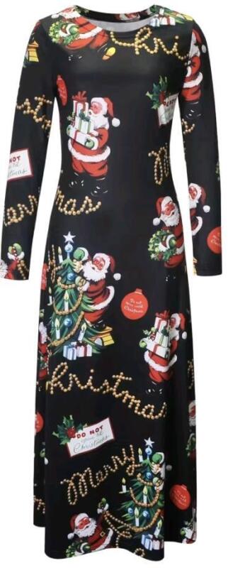 New sz Large Women's Christmas Maxi Dress